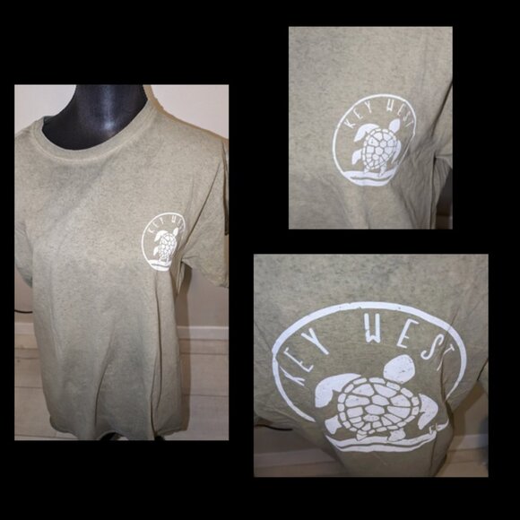 KEY WEST FLORIDA Turtle Green T Shirt Unisex Adults L - Picture 1 of 1